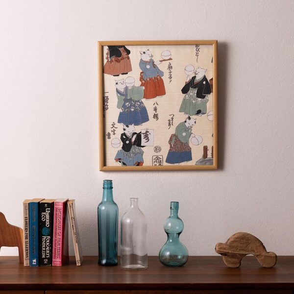 Furoshiki UKIYOE gatos malabares