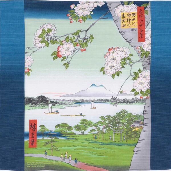 Furoshiki Ukiyoe Santuario Suijin Sumidagawa