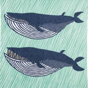 Furoshiki KATA KATA: Ballenas en verde