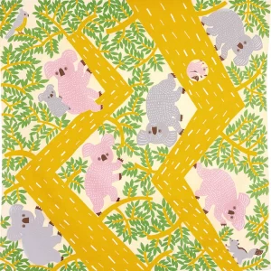 Furoshiki KATA KATA: Koalas en amarillo
