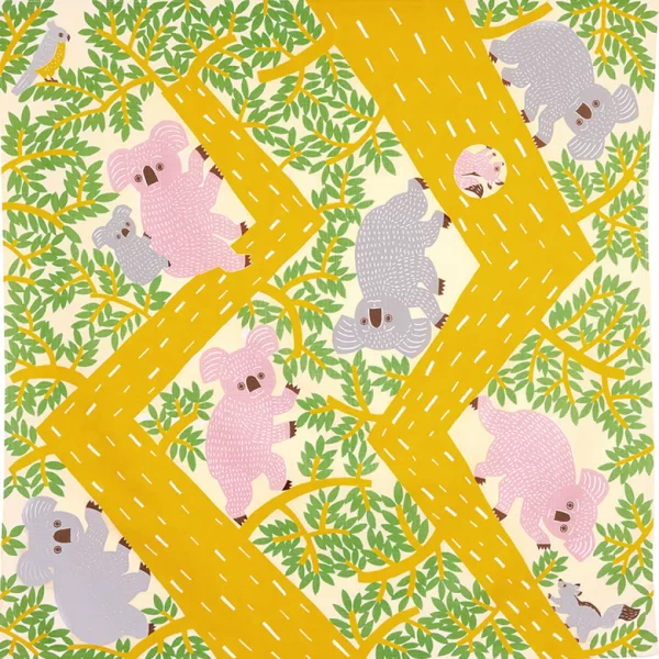 Furoshiki KATA KATA: Koalas en amarillo