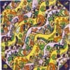 Art Brut: Patrón serpenteante azul marino