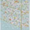 Furoshiki Hare Musubi: Cherry blosom sobre azul/gris (sakura)