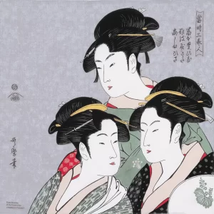 Furoshiki UKIYOE: Tres bellezas del presente (70 cm)