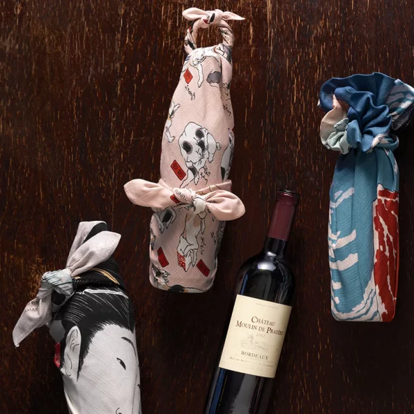 Furoshiki UKIYOE: Tres bellezas del presente (70 cm) - Imagen 2