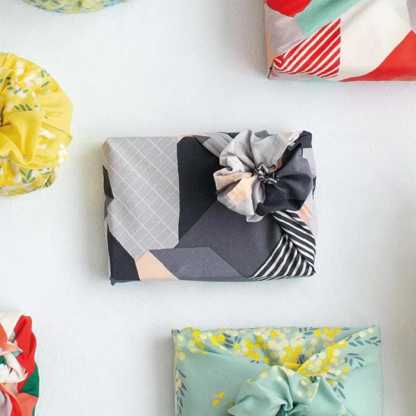 Furoshiki COHARE: Home gris y rosado - Imagen 2