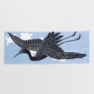 tenugui japonés grullas