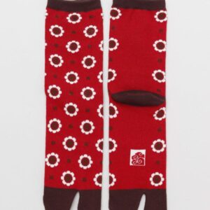 Medias tabi japonesas con diseño retro de flores de anémona – Kawagami