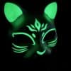 Máscara tradicional japonesa: NEKOMEN FOSFORESCENTE