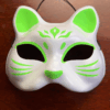 Máscara tradicional japonesa: NEKOMEN FOSFORESCENTE - Imagen 2