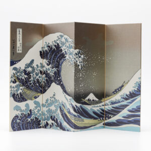 biombo japonés decorativo de lujo La Gran Ola Hokusai